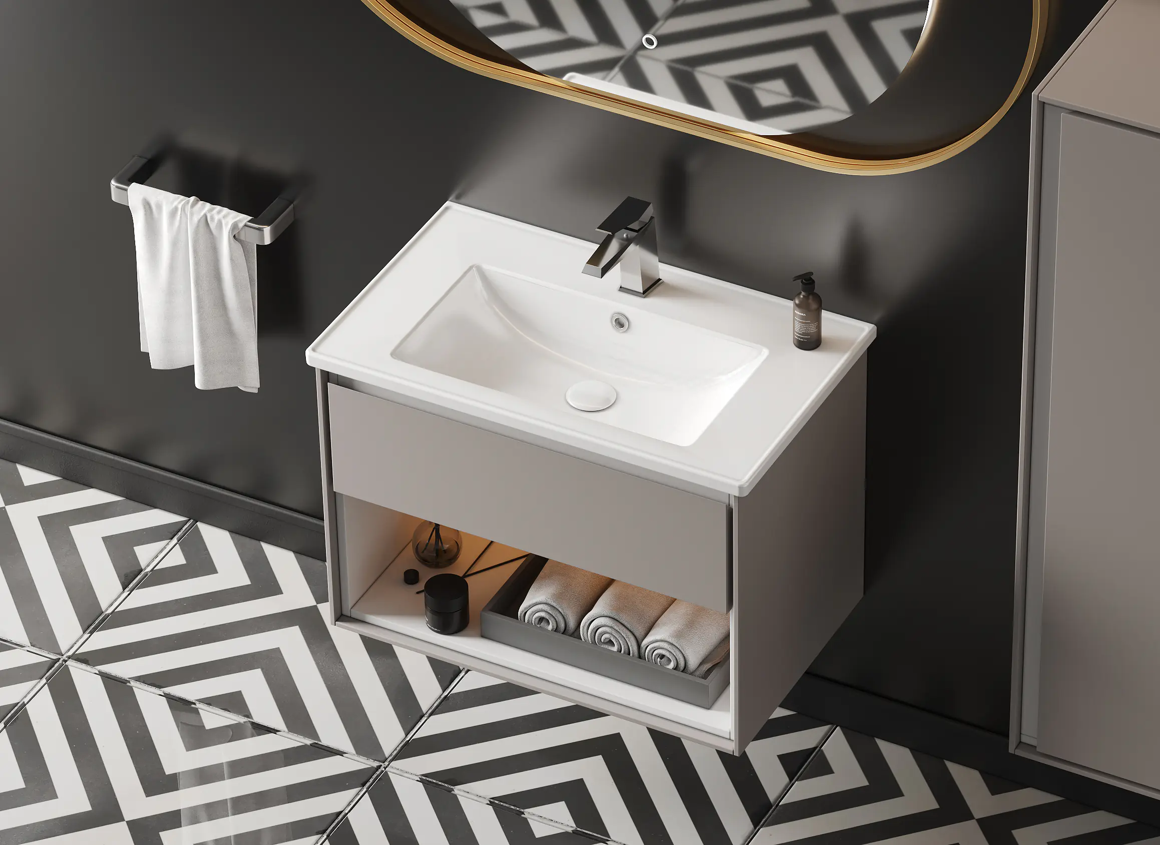 Etajerli Lavabo, Arte Plus, 75X45 Cm | Sakarya Lavabo Modelleri | ADADUŞ