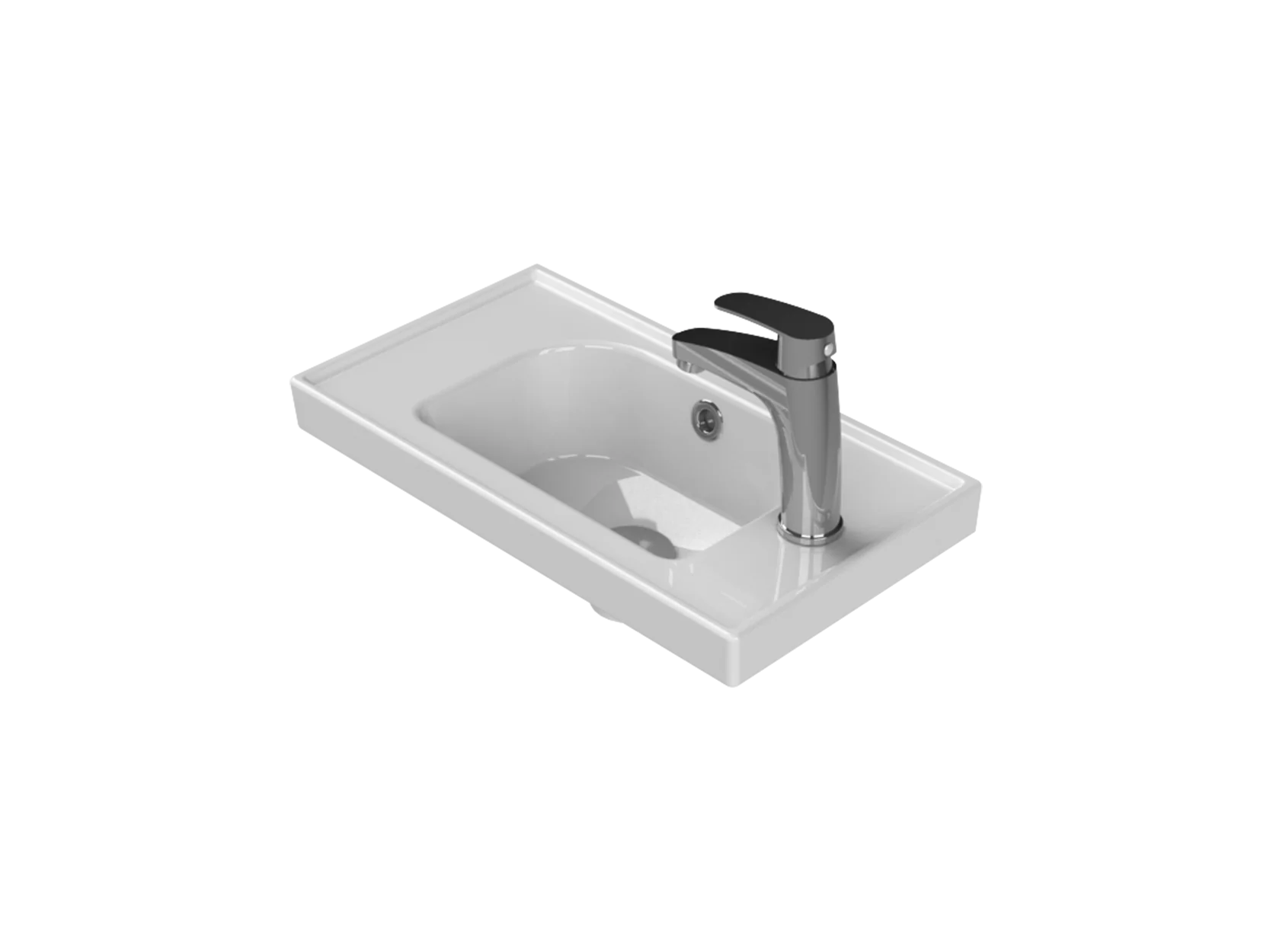 Etajerli Lavabo, Frame, 50X28 Cm (Sağdan Batarya Delikli) | Sakarya Lavabo Modelleri | ADADUŞ
