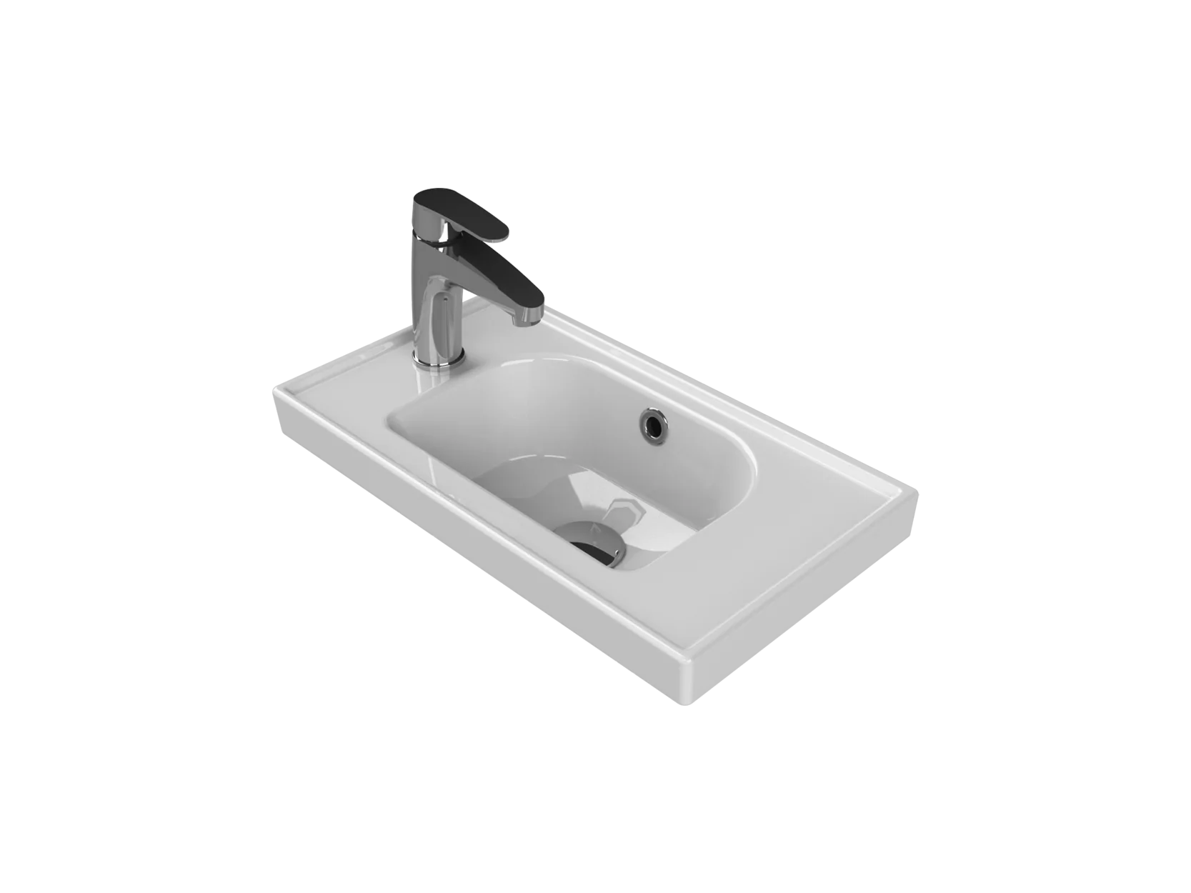 Etajerli Lavabo, Frame, 50X28 Cm (Soldan Batarya Delikli) | Sakarya Lavabo Modelleri | ADADUŞ