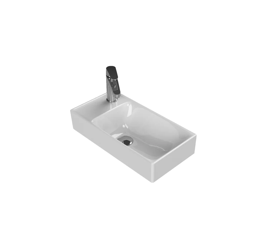Etajerli Lavabo, Sharp, 50X25 Cm (Soldan Batarya Delikli) | Sakarya Lavabo Modelleri | ADADUŞ