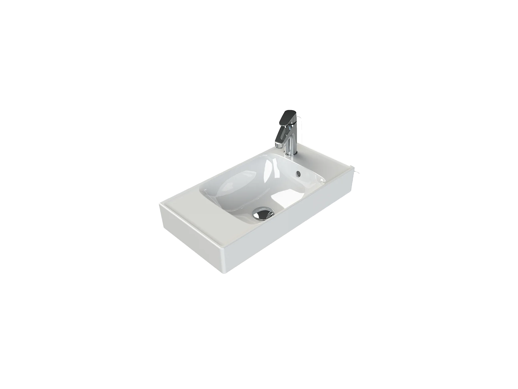 Etajerli Lavabo, Sharp, 60X30 Cm (Sağdan Batarya Delikli) | Sakarya Lavabo Modelleri | ADADUŞ