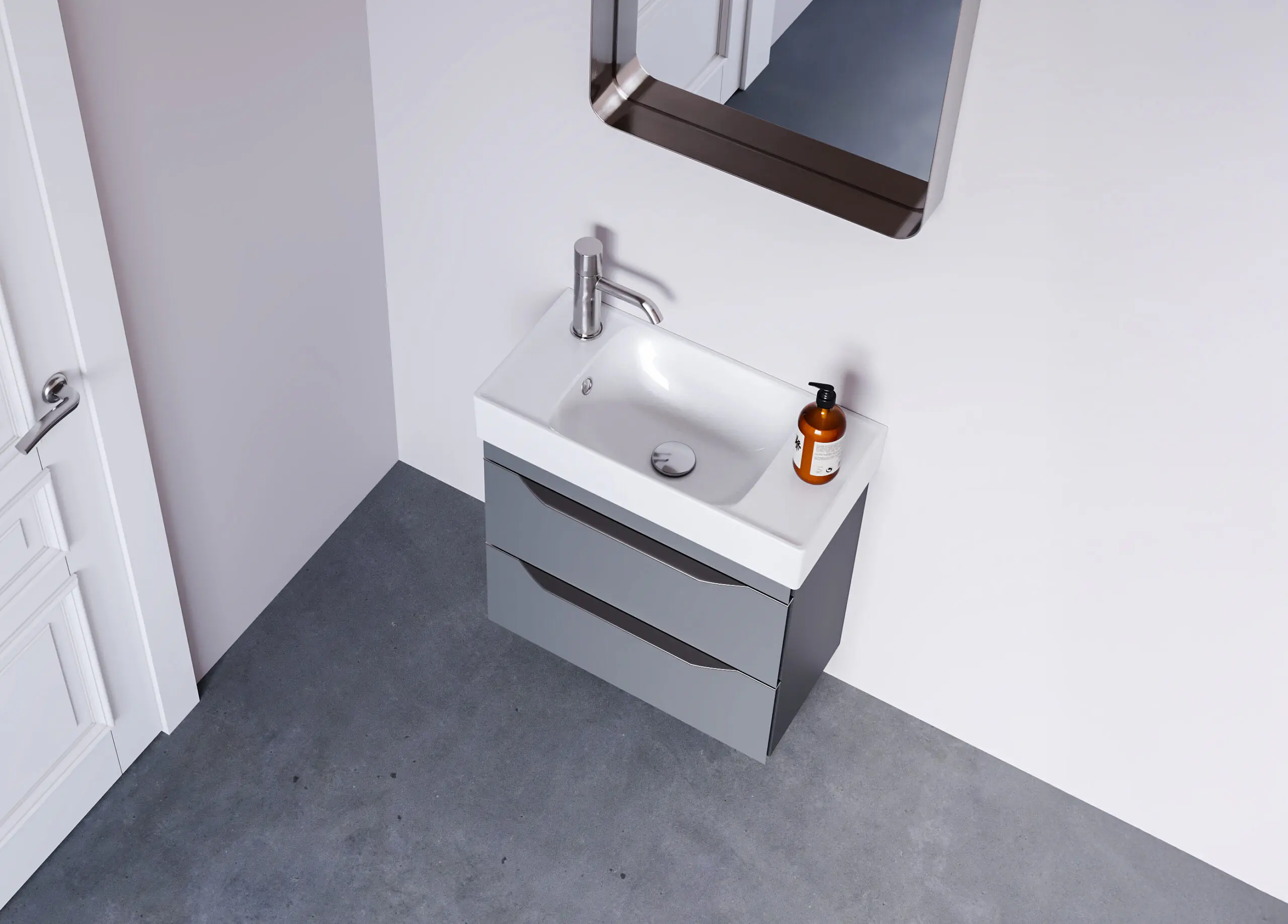 Etajerli Lavabo, Sharp, 60X30 Cm (Soldan Batarya Delikli) | Sakarya Lavabo Modelleri | ADADUŞ