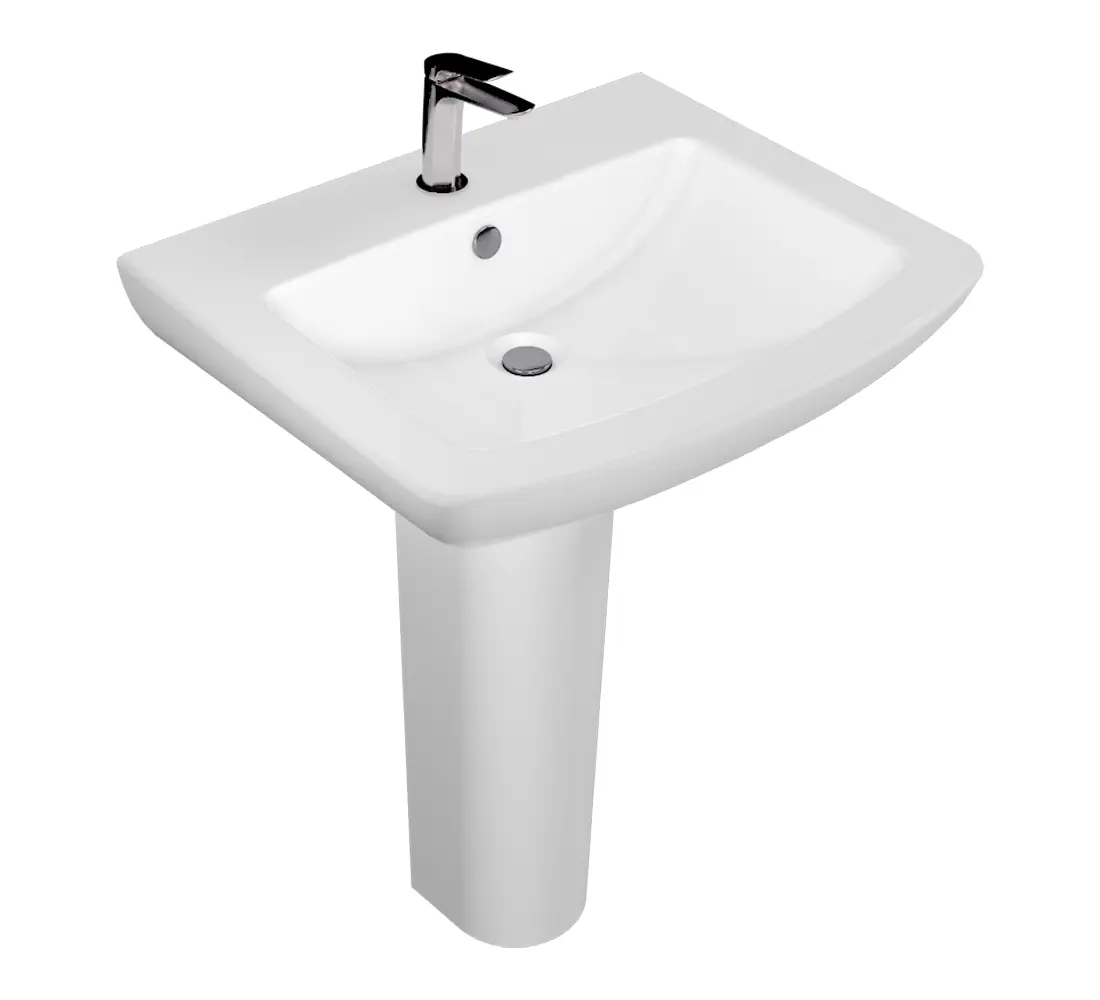 Plaza Lavabo 60 cm Kolon Ayak Asma Klozet Modeli | Seramik Banyo Klozeti | Sakarya Klozet Modelleri