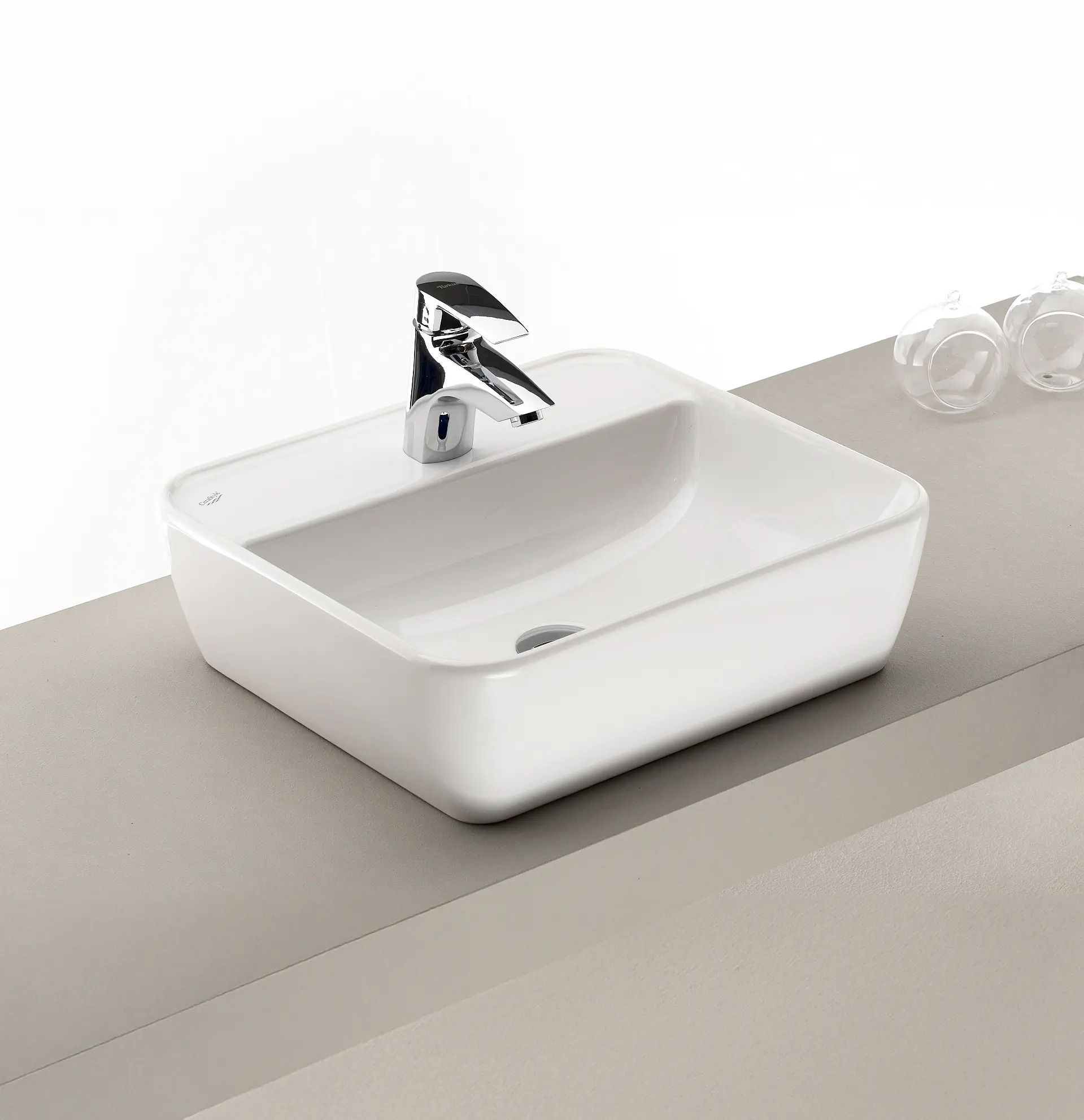 Tezgah Üstü Lavabo, One, 55X45 Cm, Batarya Delikli | Sakarya Lavabo Modelleri | ADADUŞ