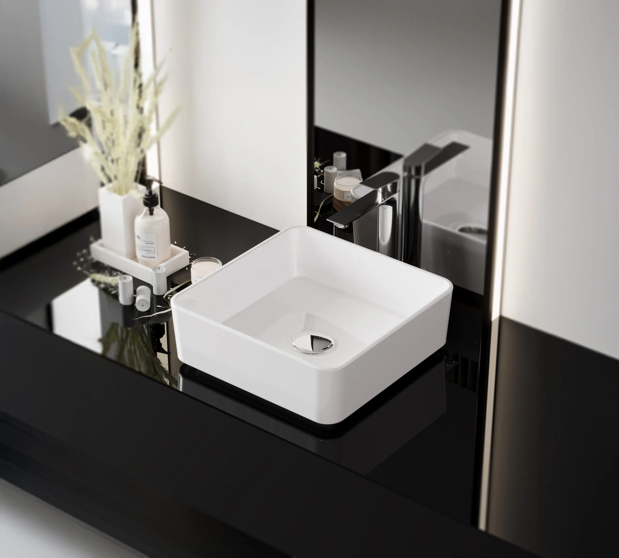 Tezgah Üstü Lavabo, Suit Square, 40X40 Cm | Sakarya Lavabo Modelleri | ADADUŞ